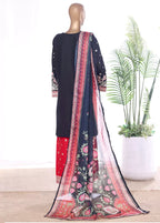 Embroidered Blue Lawn 3-Piece Stitched Suit by Bin Saeed, photo 2