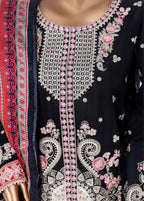 Embroidered Blue Lawn 3-Piece Stitched Suit by Bin Saeed, photo 4