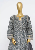 Grey Lawn 3-Piece Stitched Suit by Bin Saeed
