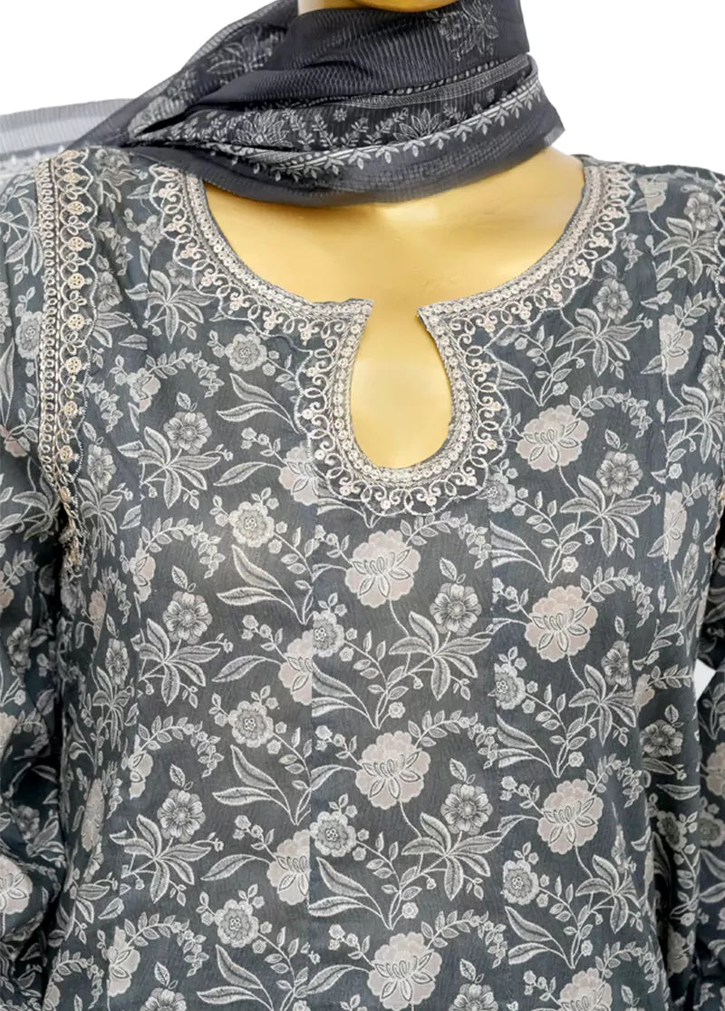 Grey Lawn 3-Piece Stitched Suit by Bin Saeed, photo 4