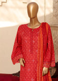 Red Lawn 3-Piece Stitched Suit by Bin Saeed