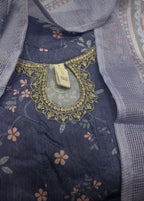 Royal Purple Lawn 3-Piece Stitched Frock Suit by Bin Saeed