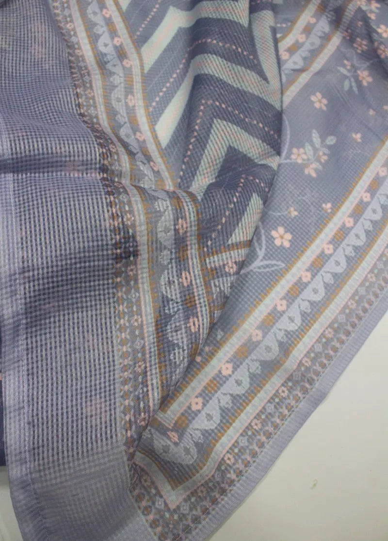 Royal Purple Lawn 3-Piece Stitched Frock Suit by Bin Saeed, photo 2