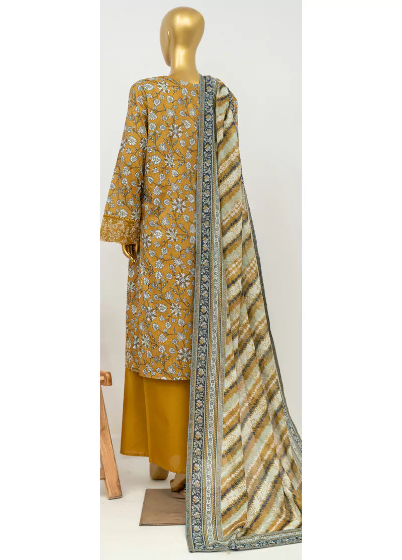 Mustard Lawn 3-Piece Stitched Suit by Bin Saeed, photo 2