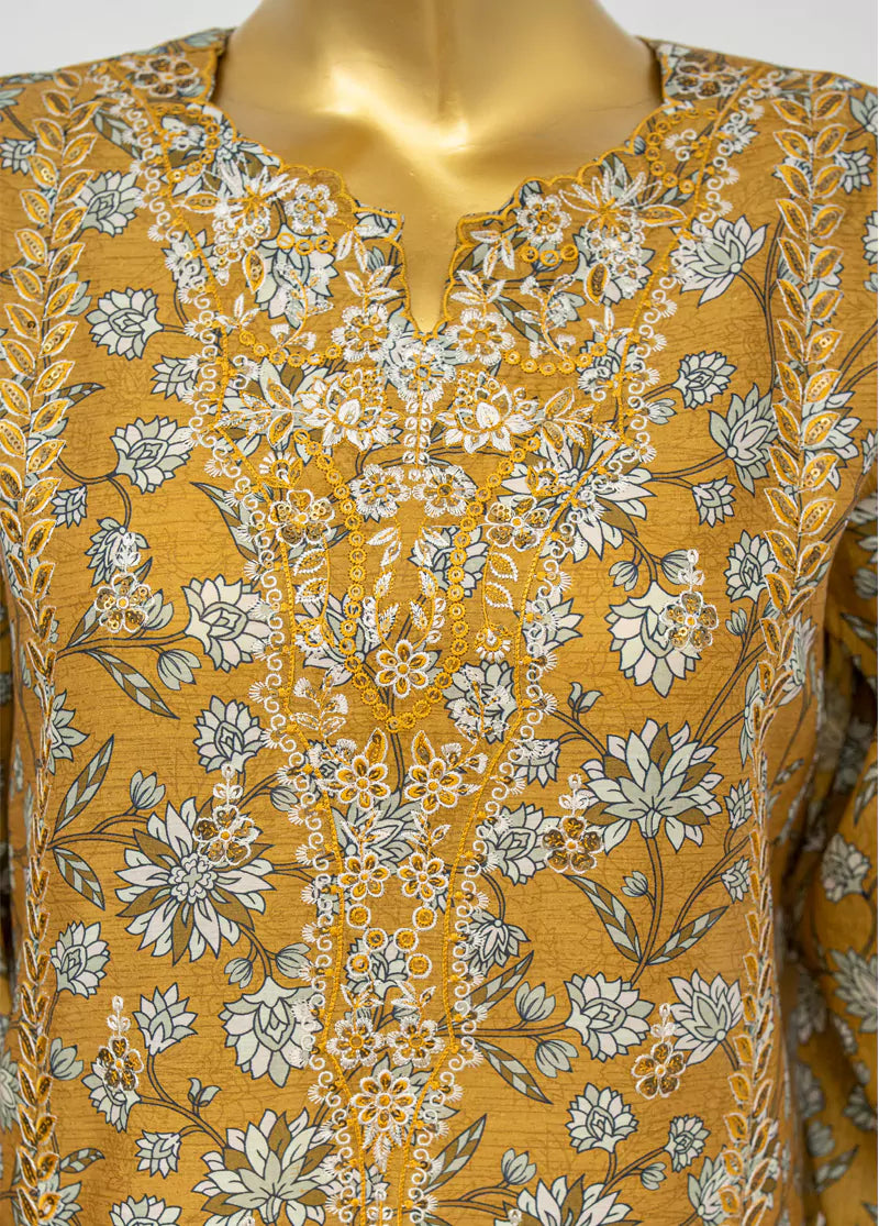 Mustard Lawn 3-Piece Stitched Suit by Bin Saeed, photo 4