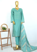 Printed Turquoise Lawn 3-Piece Stitched Suit by Bin Saeed