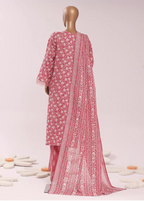Coral Pink Cotton 3-Piece Stitched Suit by Bin Saeed, photo 2