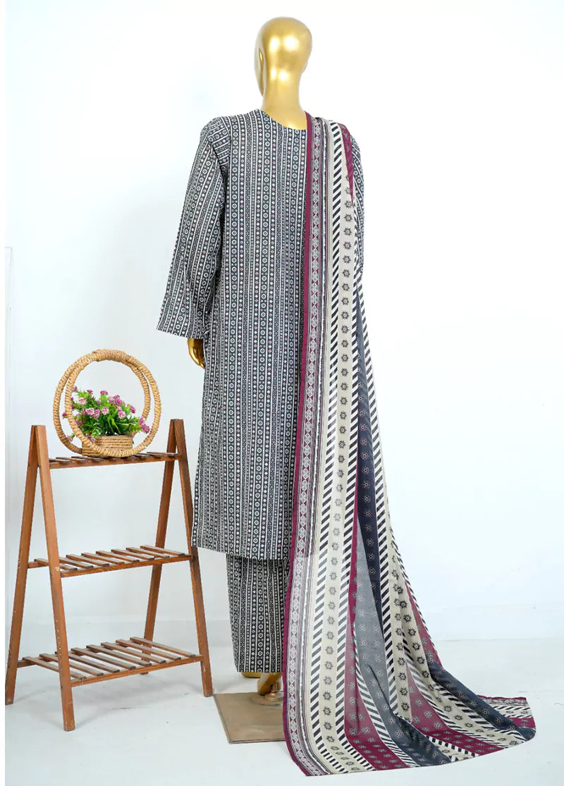 Printed Lawn 3-Piece Stitched Suit by Bin Saeed, photo 2