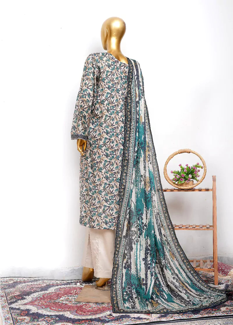 Printed Lawn 3-Piece Stitched Suit by Bin Saeed, photo 2