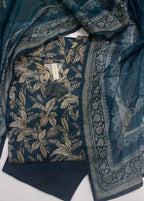 Printed Teal Lawn 3-Piece Stitched Suit by Bin Saeed