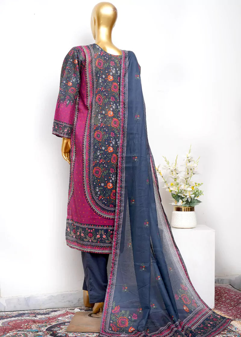 Printed Lawn 3-Piece Stitched Suit by Bin Saeed, photo 2