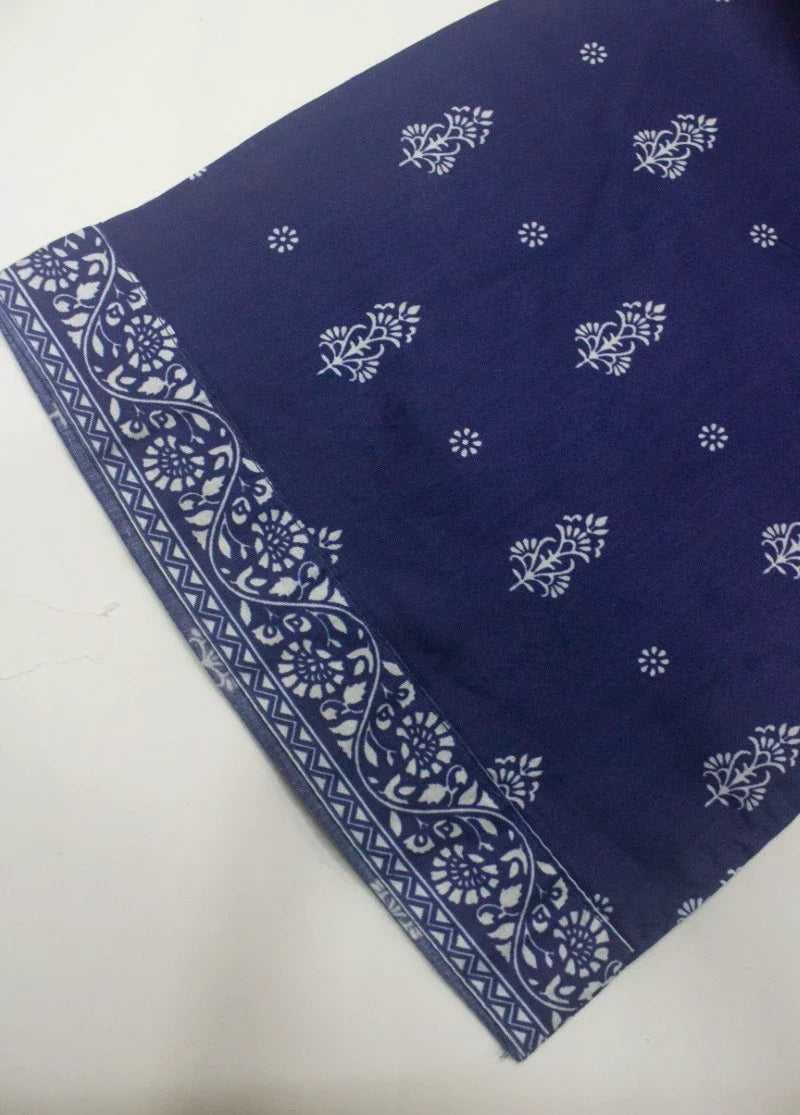 Printed Navy Blue Lawn 3-Piece Stitched Suit by Bin Saeed, photo 4