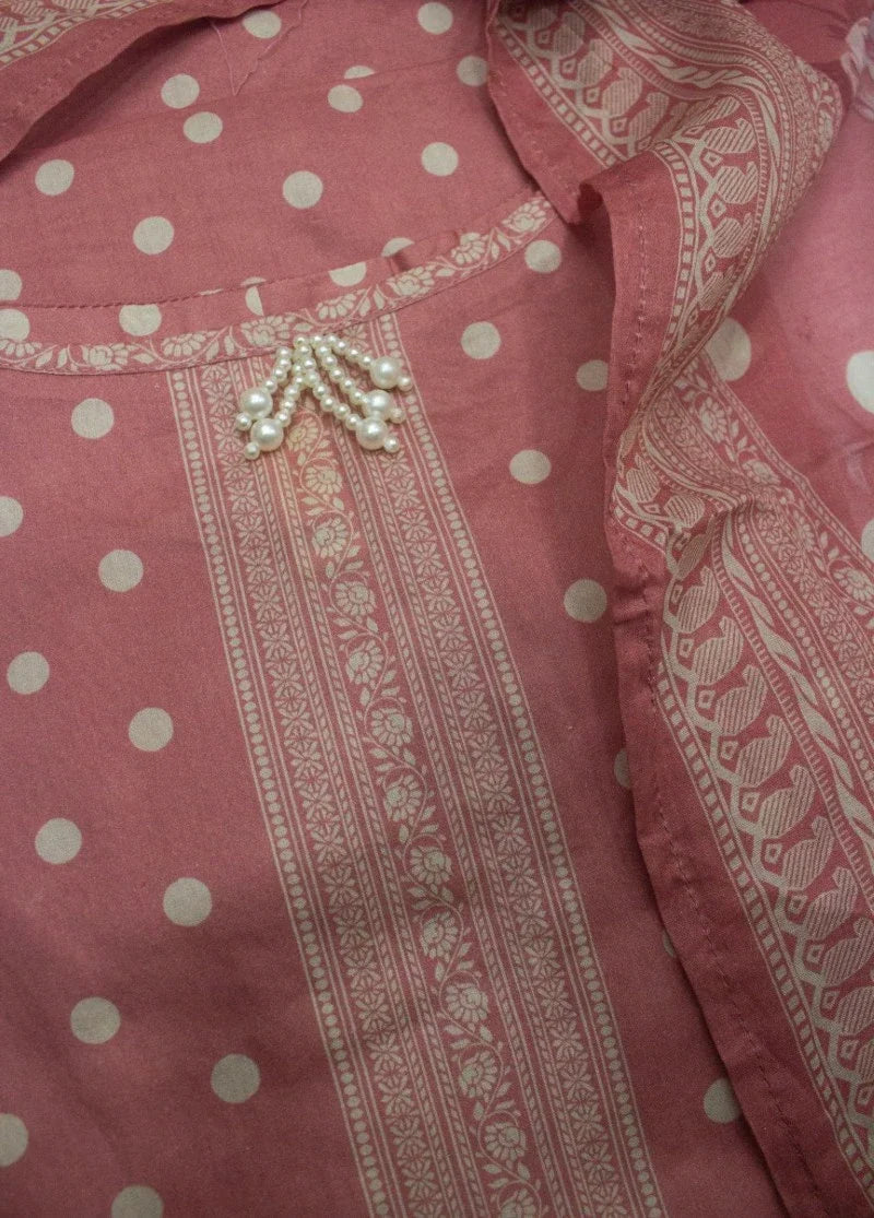 Printed Peonny Peach Lawn 3-Piece Stitched Suit by Bin Saeed, photo 2
