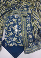 Printed Cotton 3-Piece Stitched Suit by Bin Saeed