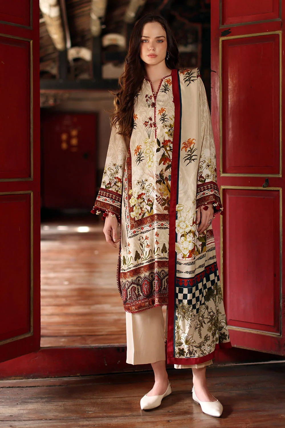 Gul Ahmed Linen LT-62005 – Gul Ahmed 3-piece unstitched suit