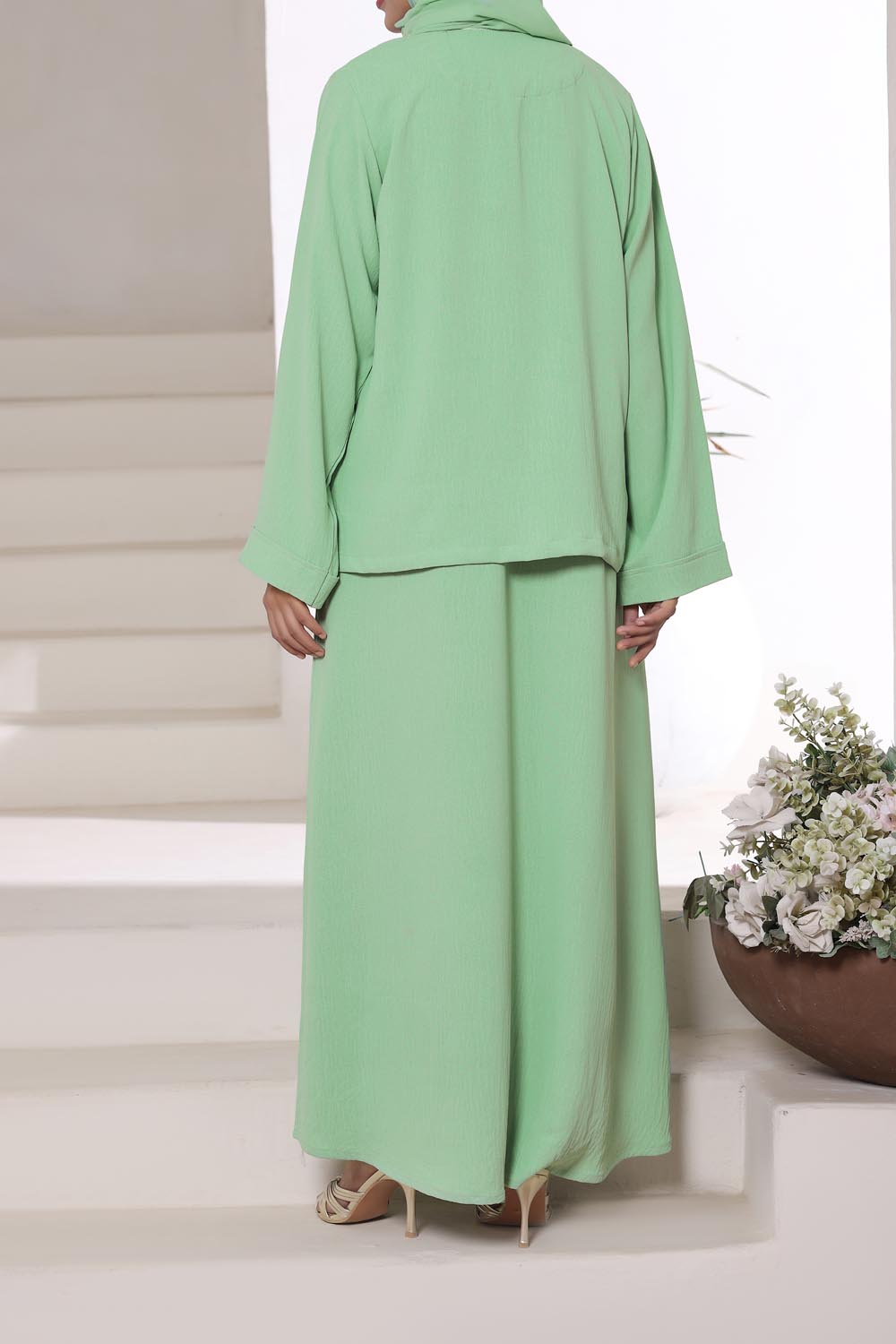 Light Green 2PC Abaya by Al Deebaj, photo 6
