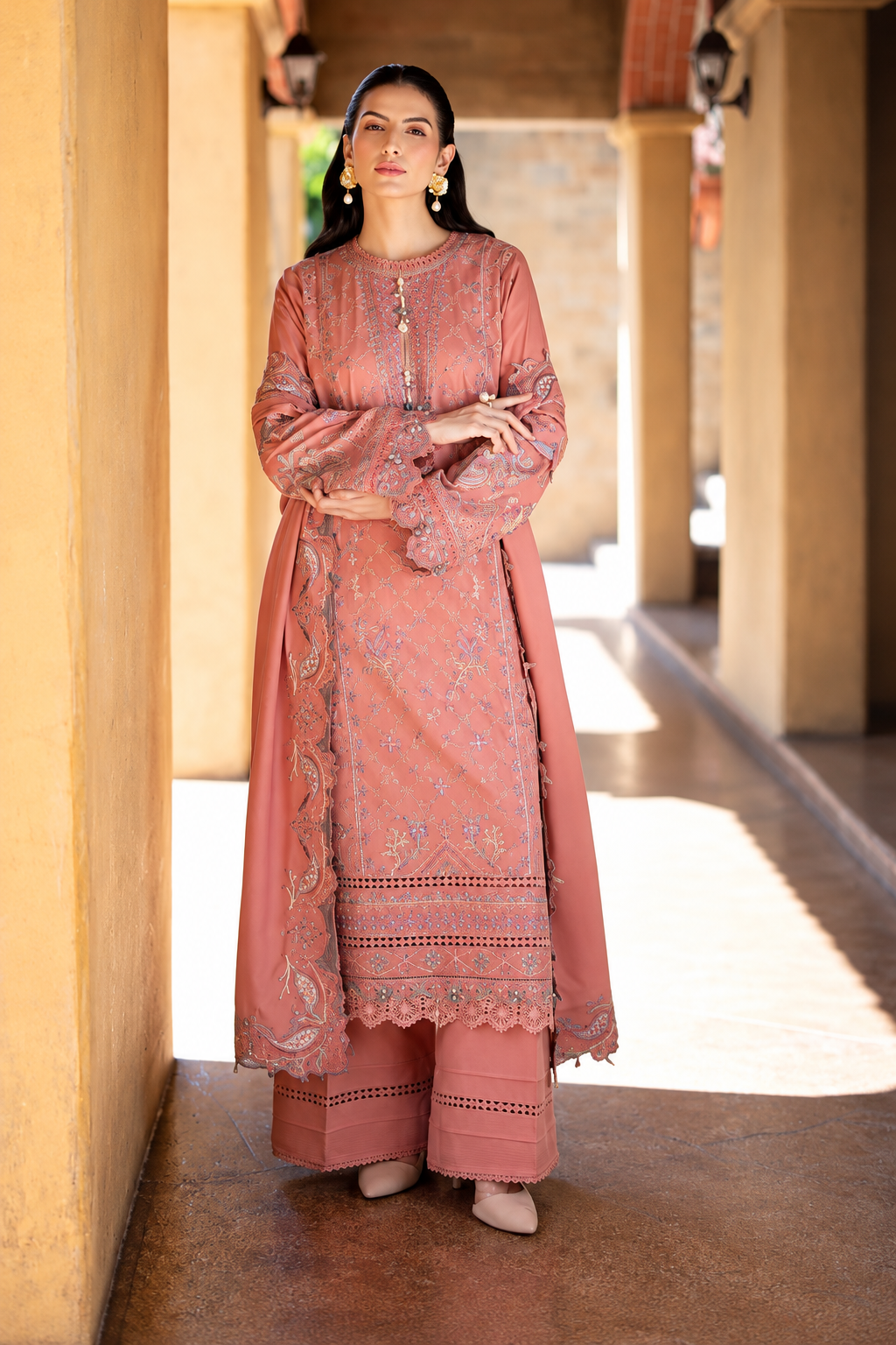 Florent Serenity Winter (Lyra) – Florent 3-piece unstitched suit