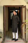 Shaan Men's Black Kurta Set by Kinza Khalid