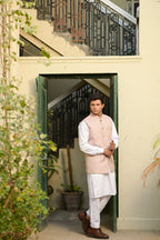 Sophia Men's Lilac Waistcoat & Kurta Pajama by Kinza Khalid