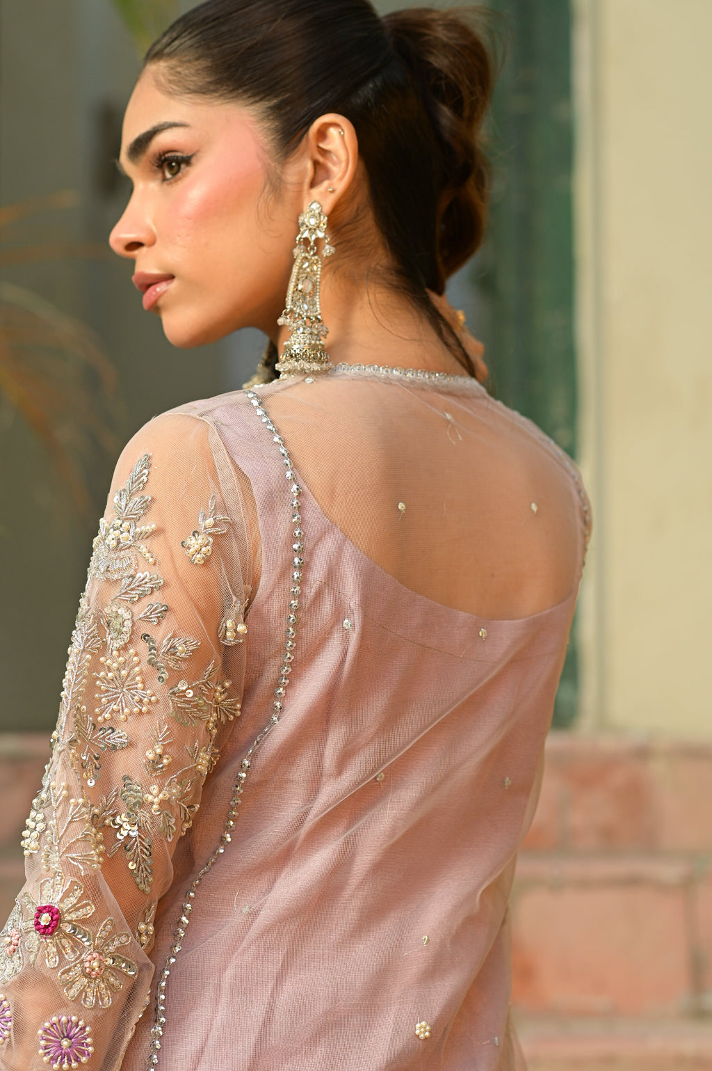 Sophia Lilac Organza 4-Piece Formal Suit by Kinza Khalid, photo 5