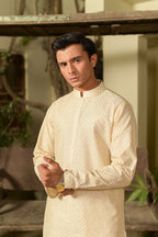 Nori Men's Cream Kurta Set by Kinza Khalid, photo 2