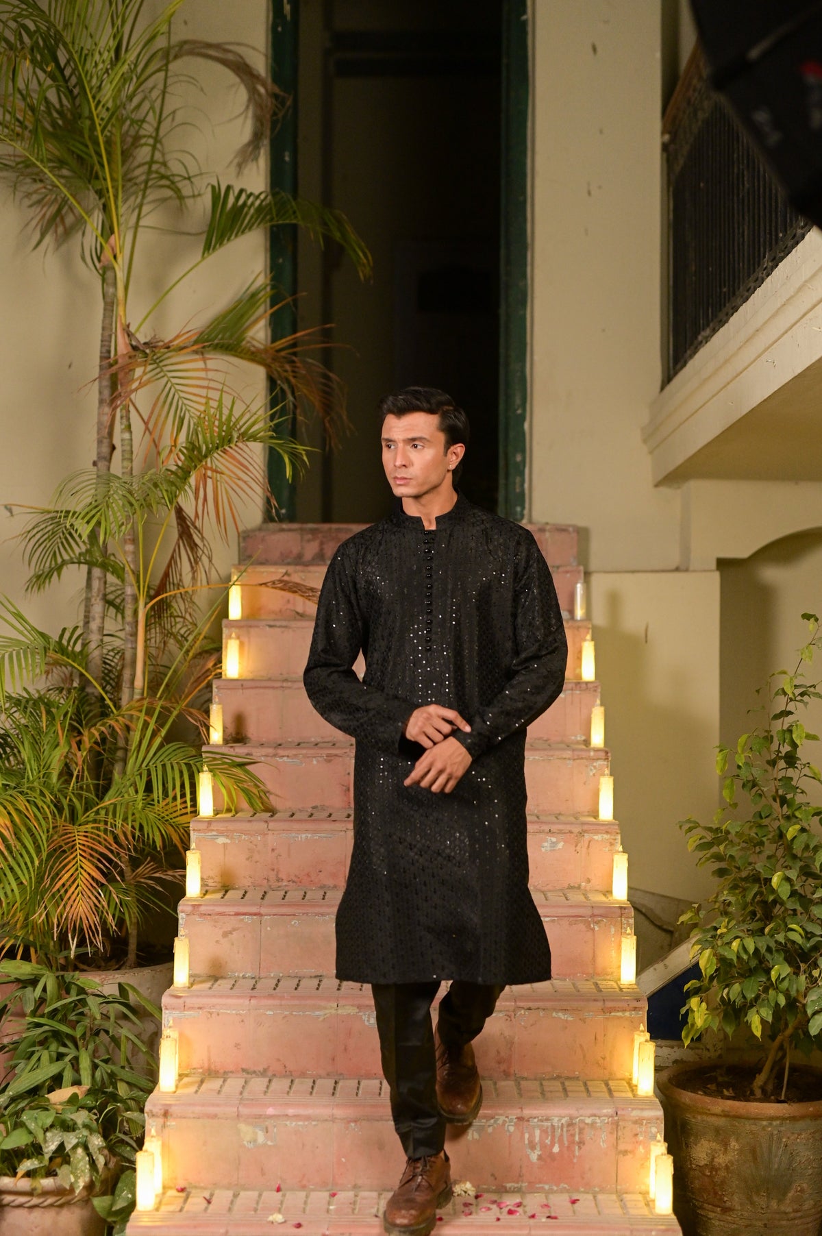 Maya Men's Black Kurta Set by Kinza Khalid