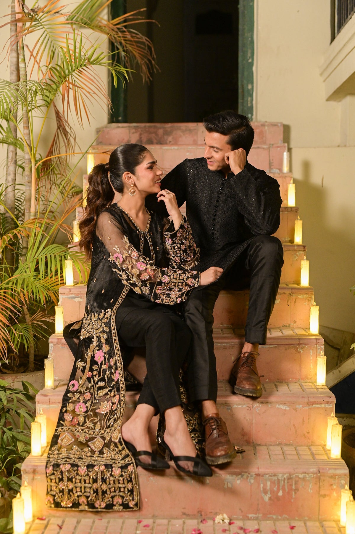 Maya Black Organza 4-Piece Formal Suit by Kinza Khalid, photo 4