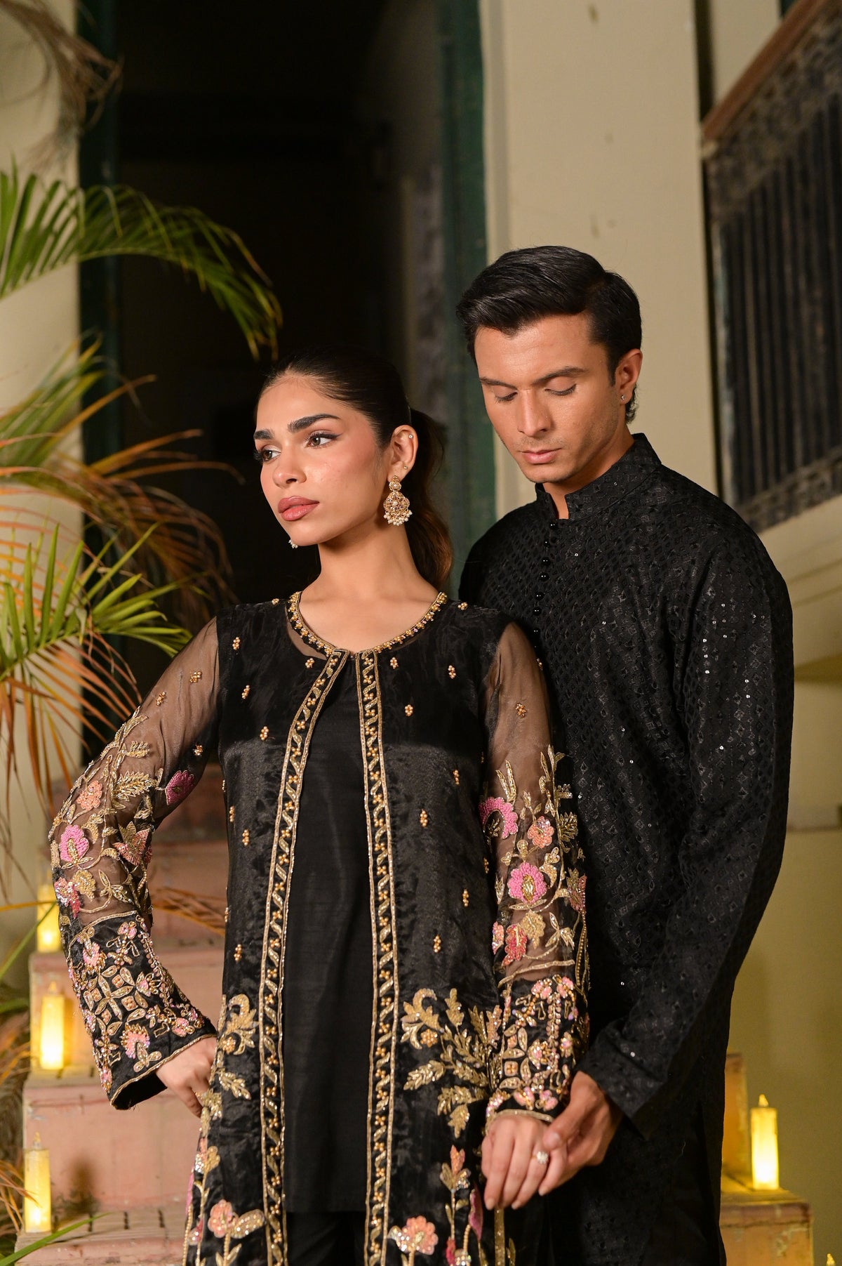 Maya Black Organza 4-Piece Formal Suit by Kinza Khalid, photo 3