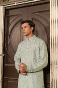 Ayra Men's Ice Blue Kurta Set by Kinza Khalid