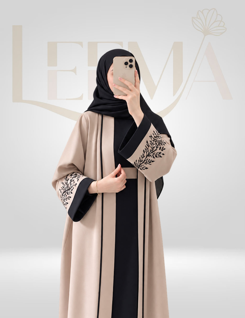 Noir Serenity Abaya by Leema