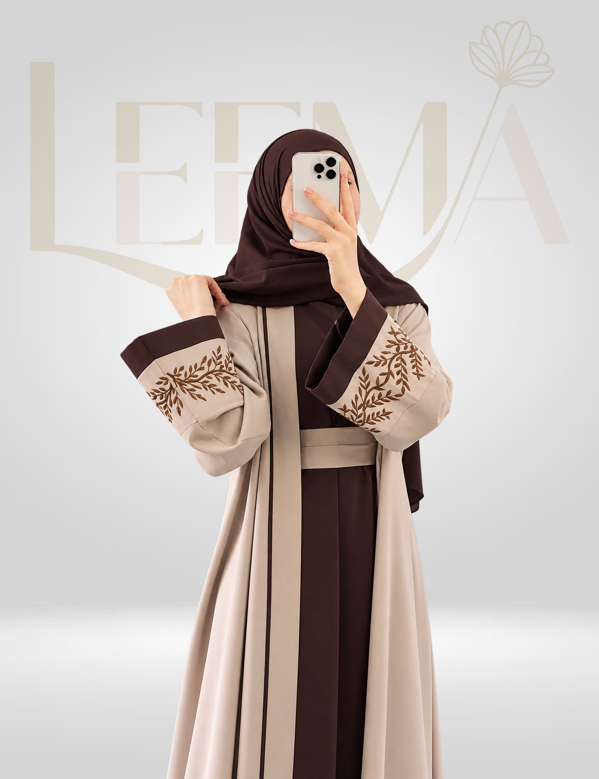 Mocha Grace Abaya by Leema