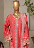 Embroidered Punch Pink Lawn 3-Piece Stitched Suit by Bin Saeed