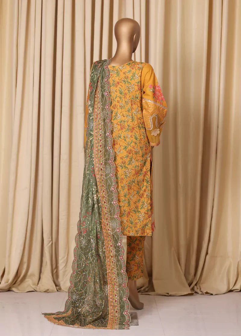 Embroidered Cotton 3-Piece Stitched Suit by Bin Saeed, photo 2