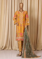 Embroidered Cotton 3-Piece Stitched Suit by Bin Saeed, photo 3