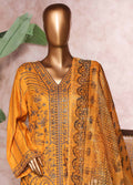 Embroidered Merigold Orange Lawn 3-Piece Stitched Suit by Bin Saeed