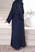 Navy Blue Front Open Gown Abaya by Al Deebaj, photo 3