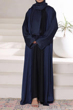 Navy Blue Front Open Gown Abaya by Al Deebaj, photo 2