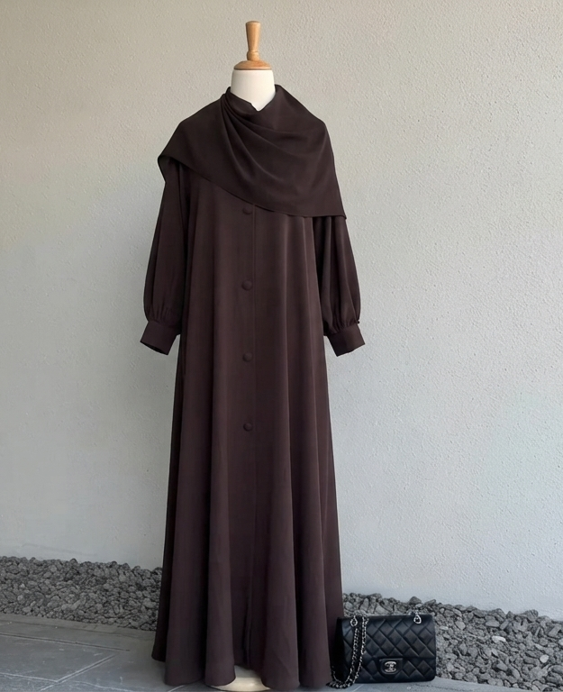 Noble Brown Abaya by Leema, photo 2