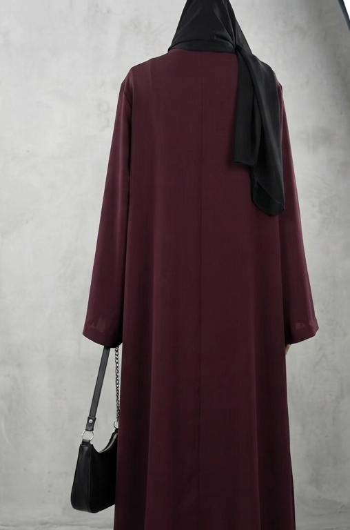 Noor Crimson Abaya by Leema, photo 2