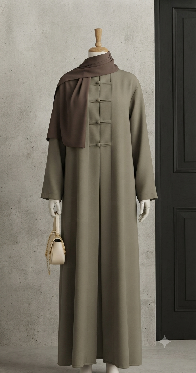 Olive Modest Abaya by Leema