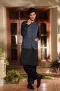 Blue Design Waistcoat by Al Deebaj