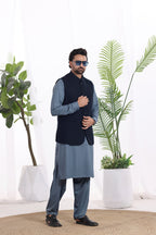 Navy Blue Waistcoat by Al Deebaj