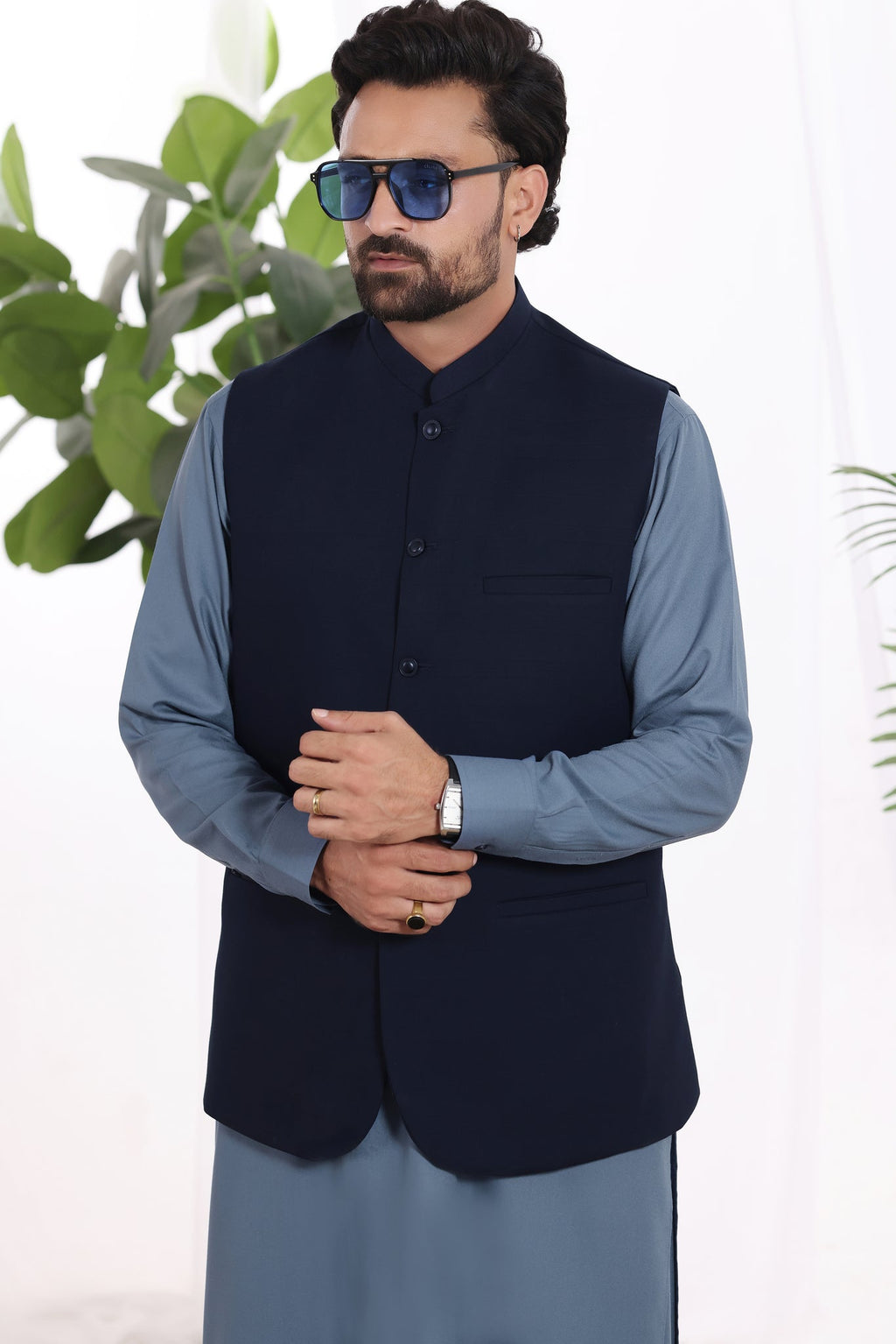 Navy Blue Waistcoat by Al Deebaj, photo 2