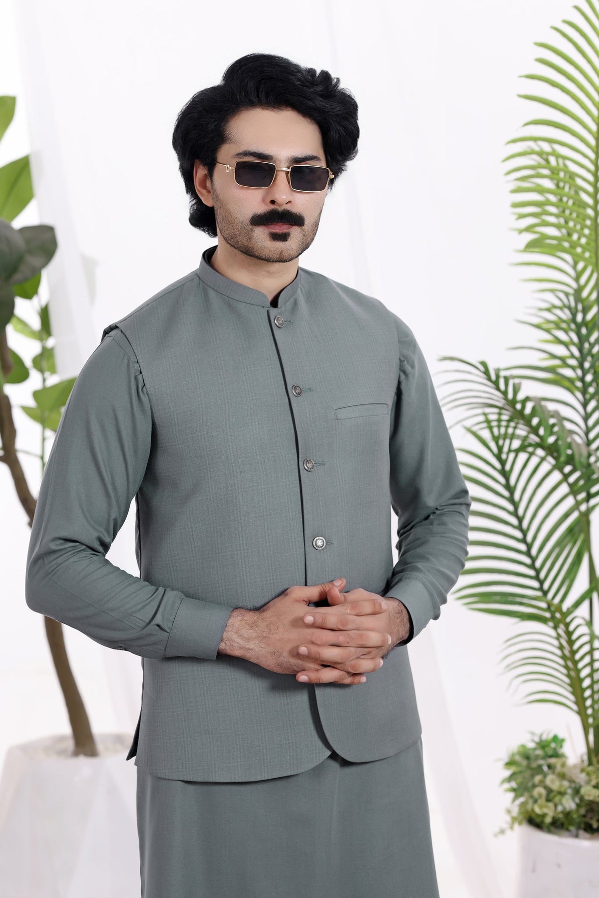 Silver Grey Waistcoat by Al Deebaj, photo 2