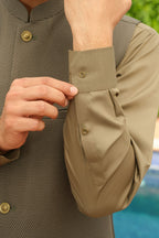 Grey Printed Waistcoat by Al Deebaj, photo 3