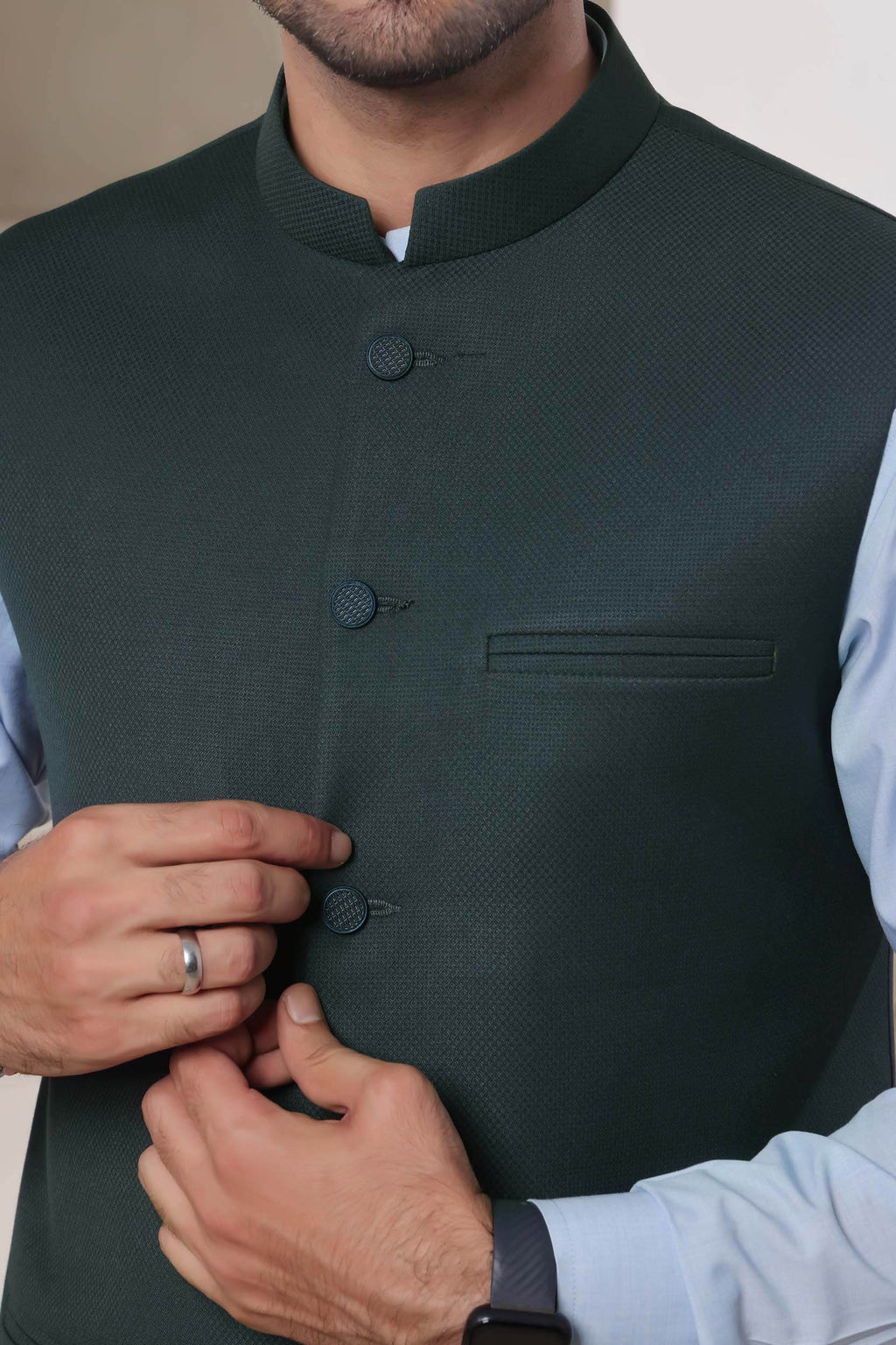 Sea Green Waistcoat by Al Deebaj, photo 2