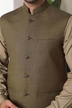 Mud Green Waistcoat by Al Deebaj, photo 2