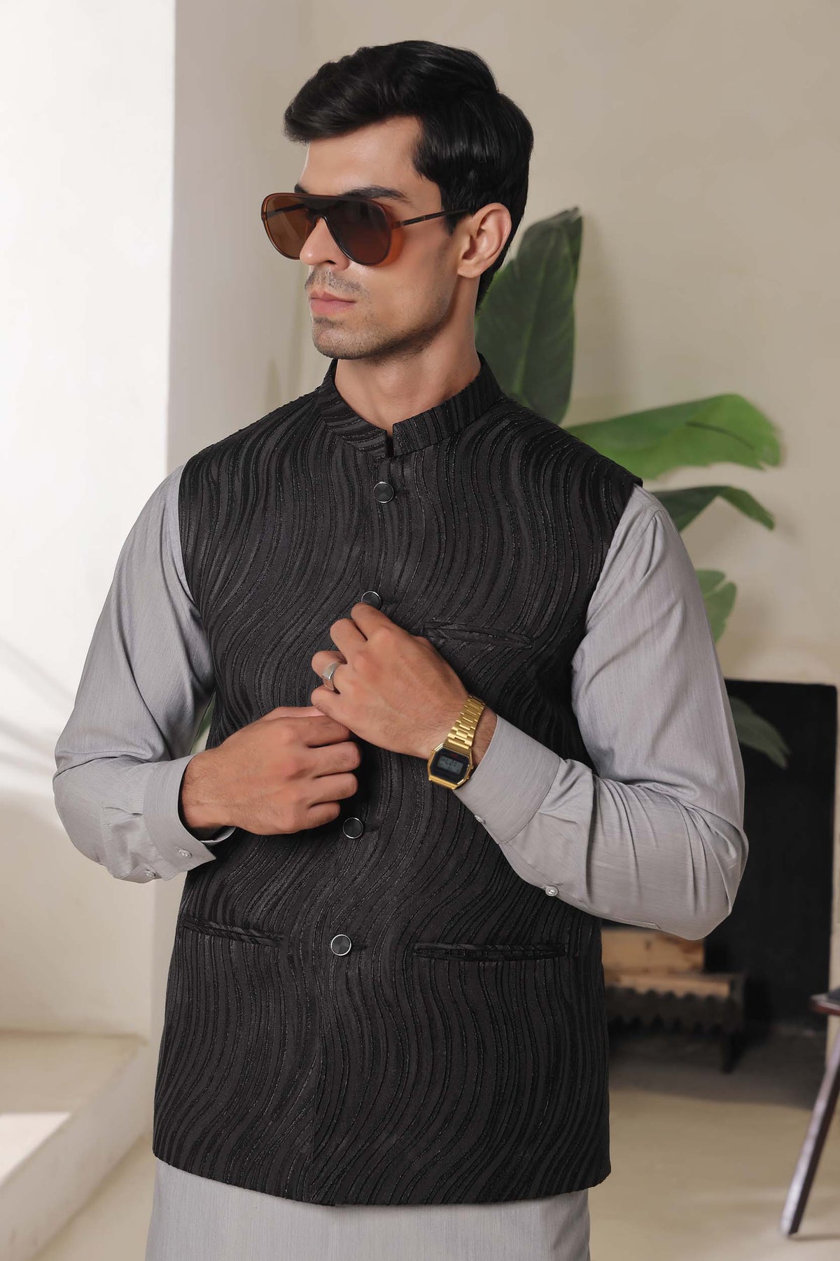 Black Formal Waistcoat by Al Deebaj, photo 2