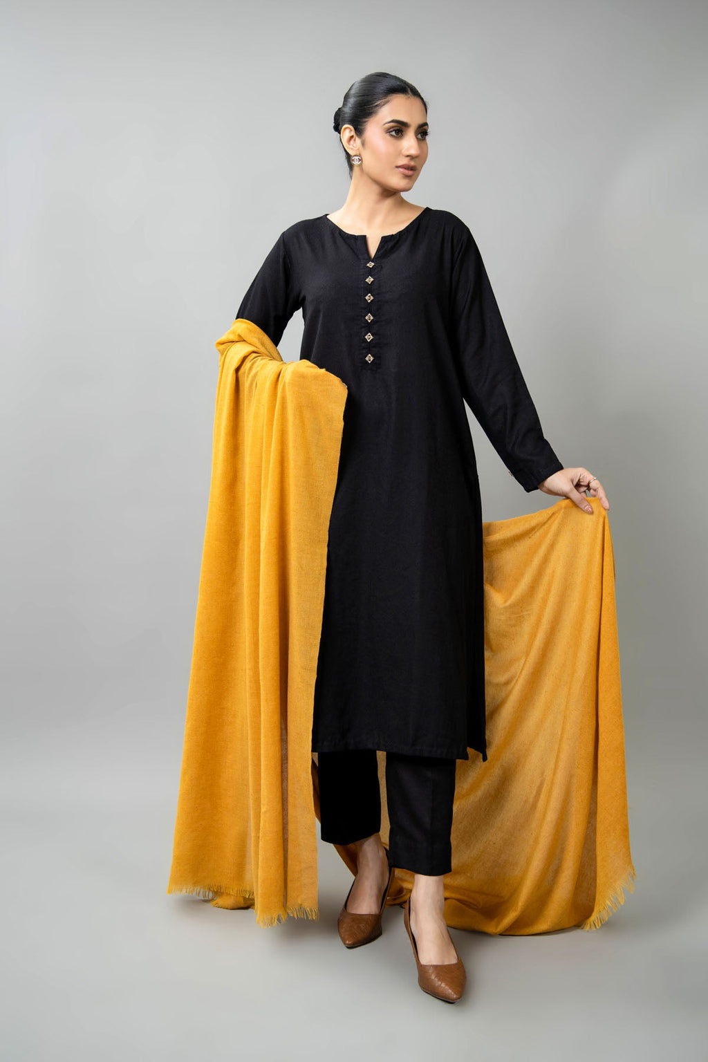 Yellow Pashmina Shawl by The Fabric Store, photo 3