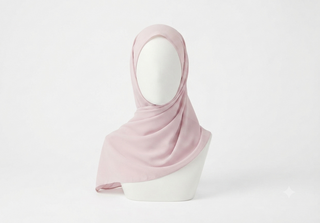 Pink Blush Silk Hijab by Leema, photo 2